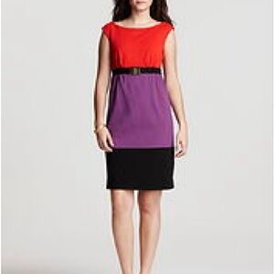 Milly Red, Purple, and Black Sleeveless Dress